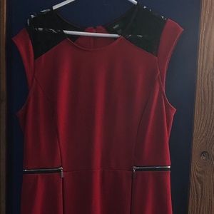 Red and black lace Mossimo target dress zipper XXL